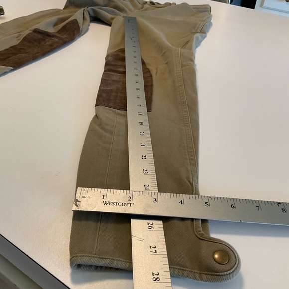 Ralph Lauren Hunt/Equestrian Pants, Suede Leg Shields, Snap Hem, Loops, Tan, Sz2 - Picture 16 of 16